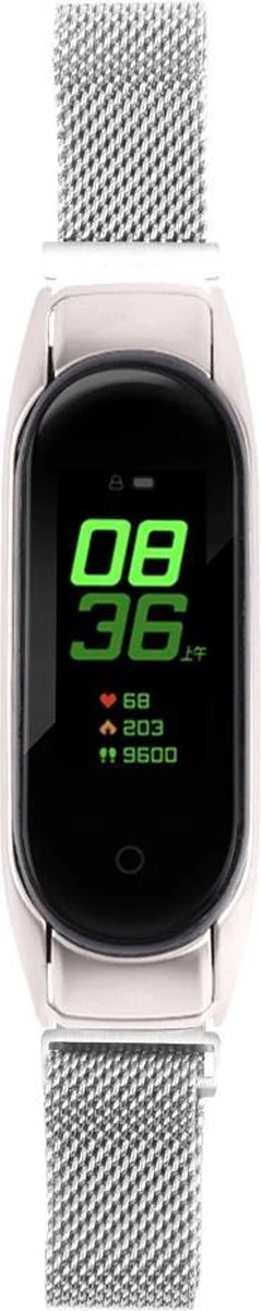 Milanees Bandje geschikt voor Xiaomi Mi Band 4 – Zilver - Afbeelding 4