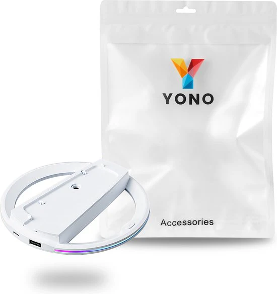 YONO Verticale Standaard geschikt voor Playstation PS5 - Digital - Disc - Slim - Pro - met Verlichting - Voet - Houder - Wit - Afbeelding 8