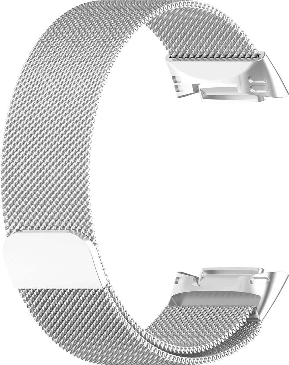 Milanees Bandje voor Fitbit Charge 5 / 6 - Zilver - Afbeelding 4