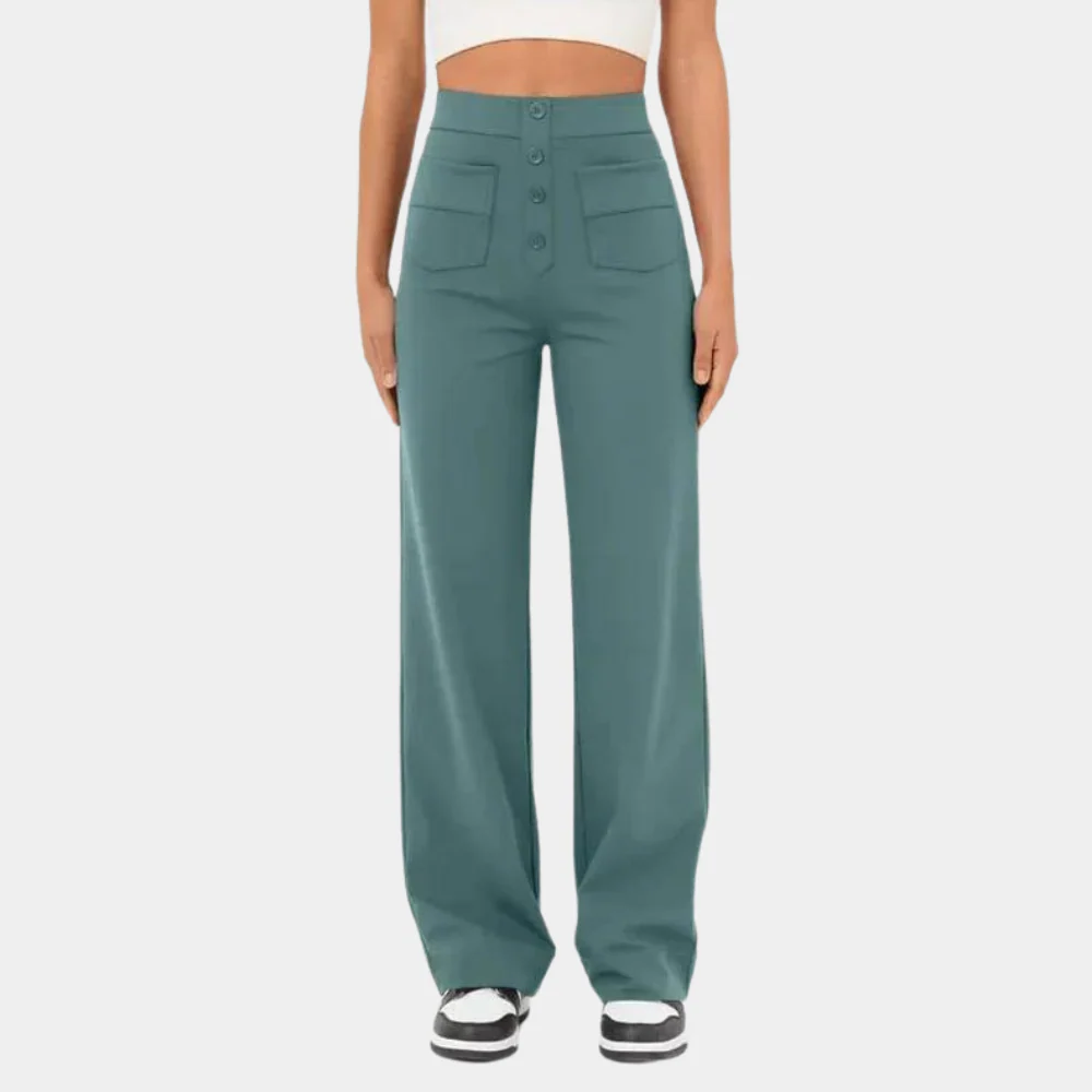 Broek Dames | Hoge Taille Broek | Flatterend Silhouet & All-day Comfort - Afbeelding 3