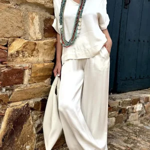 Dames Blouse en Wijde Pijp Zomer Set - Lolita