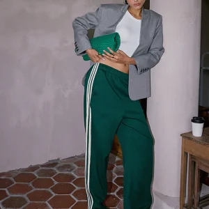 Dames Broek | Hoge Taille & Gestreept Patchwork Comfort