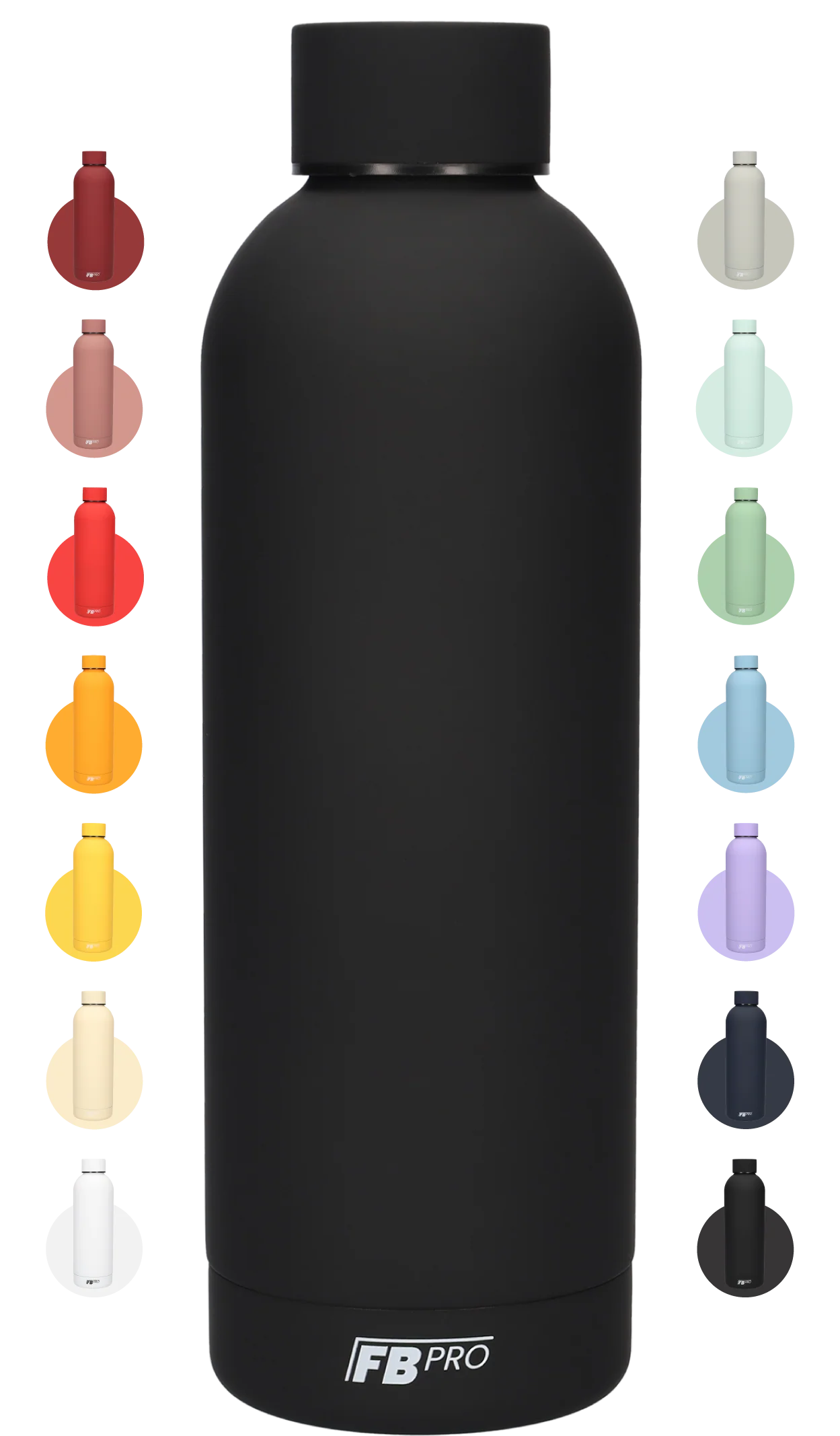 Drinkfles - Dubbelwandige waterfles - Thermosfles - RVS thermos fles - 500 ML - Zwart