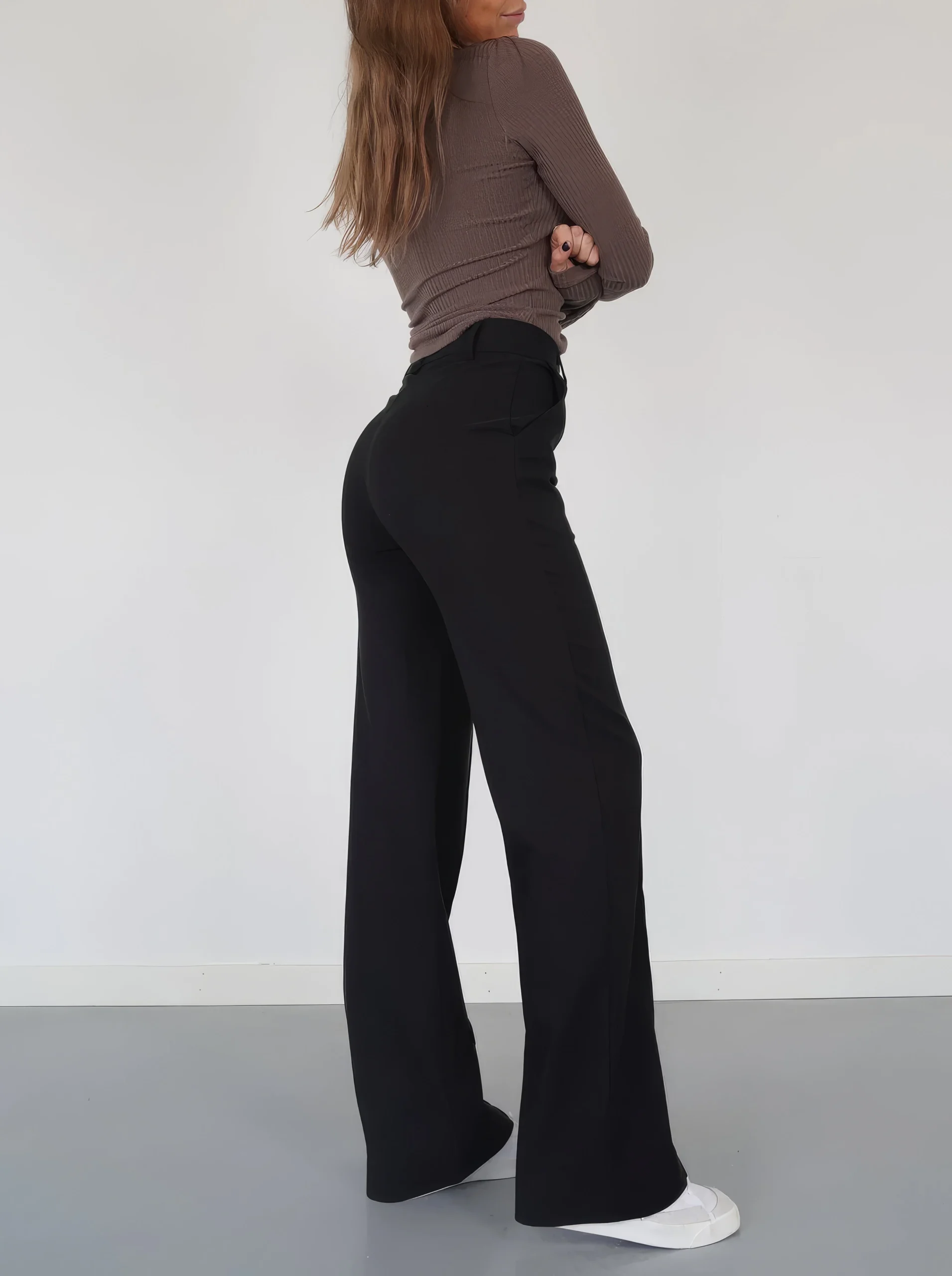 High waist pantalon dames | Rechte pijpen & flatterend silhouet - Afbeelding 8