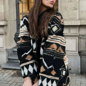 Vintage geometrisch jasje voor dames